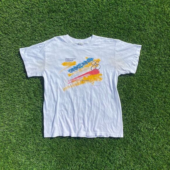 1988 Vintage California Democrat Party Single Stitch Tee M Medium Men’s - Picture 2 of 5
